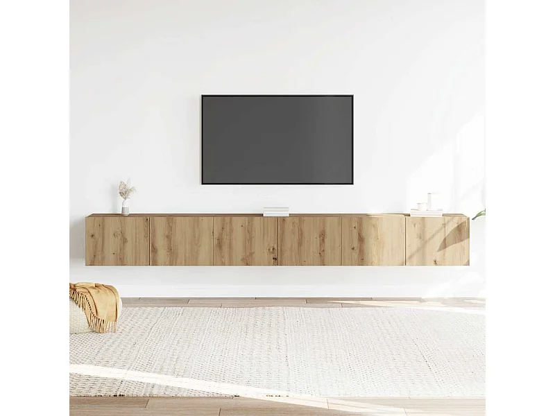 Ensemble de meuble TV mural 3 pcs chêne artisanal
