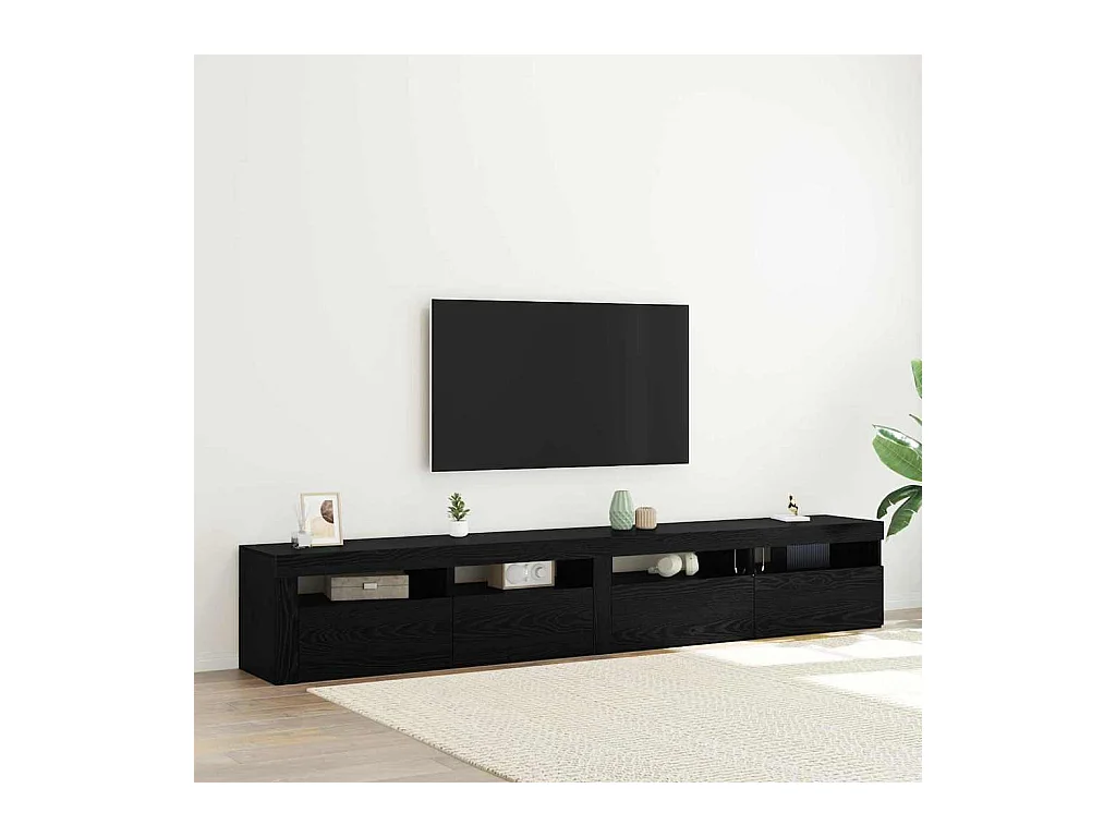 Ensemble de Meuble TV 3 pcs Chêne noir 240 x 35 x 40 cm