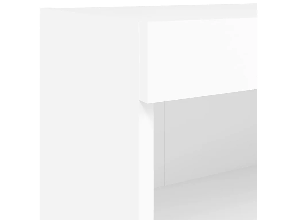 TV-Wandeinheiten mit LED 8 Stück weiß Holzwerkstoff