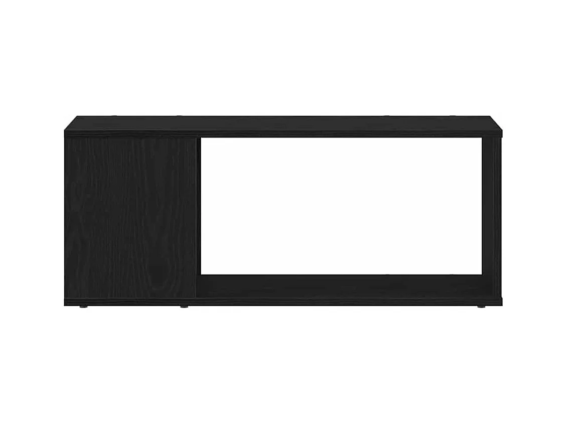 Zwart entertainmentcentrum 80 x 24 x 32 cm bewerkt hout