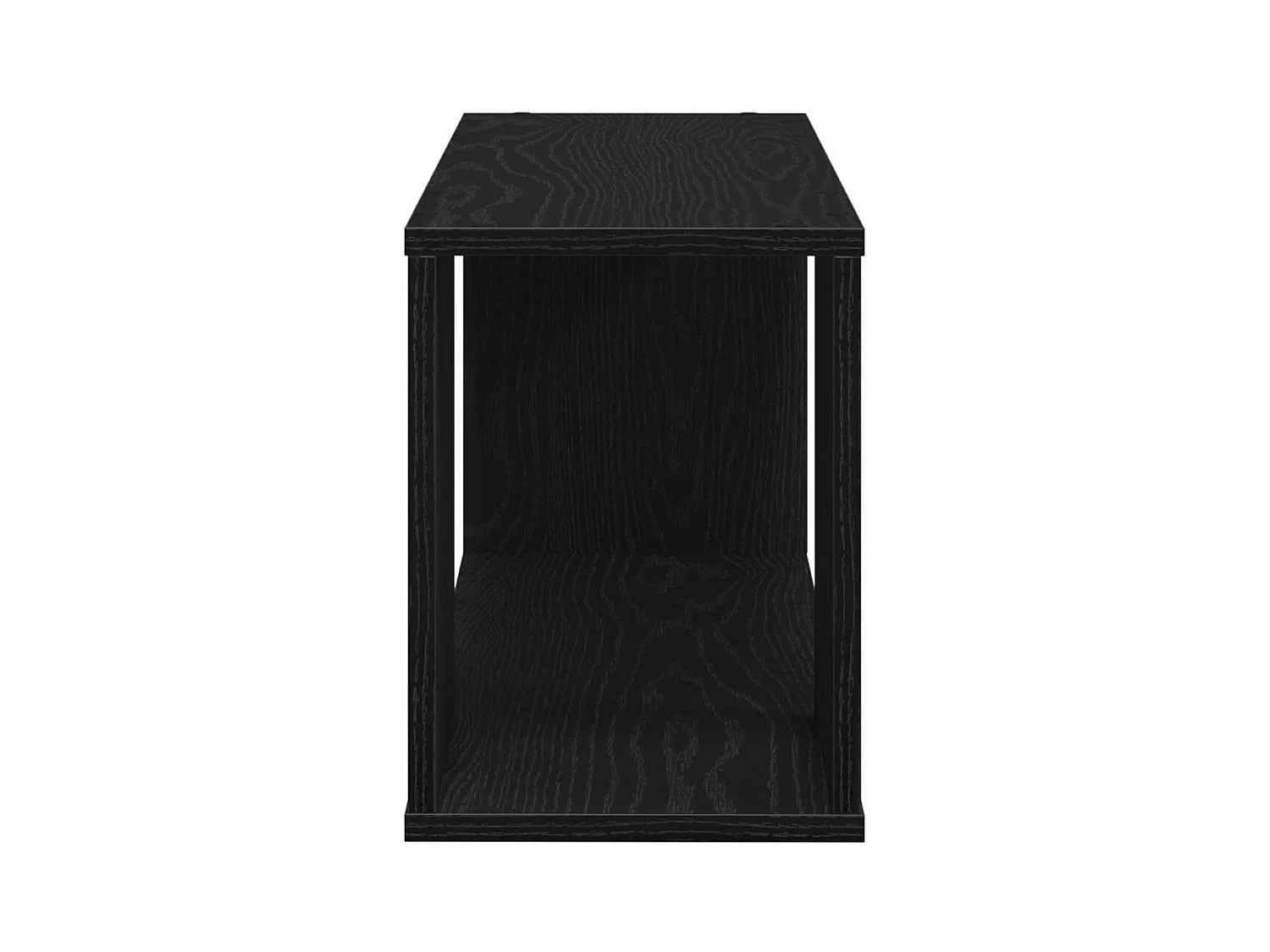 Zwart entertainmentcentrum 80 x 24 x 32 cm bewerkt hout