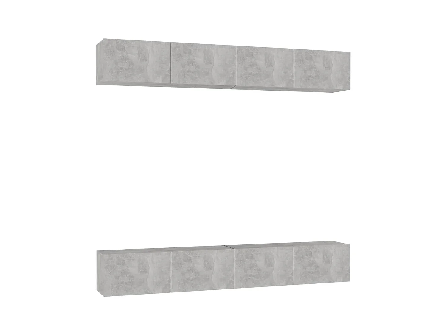 Meubles TV 4 pcs Gris béton 100x30x30 cm Bois d'ingénierie