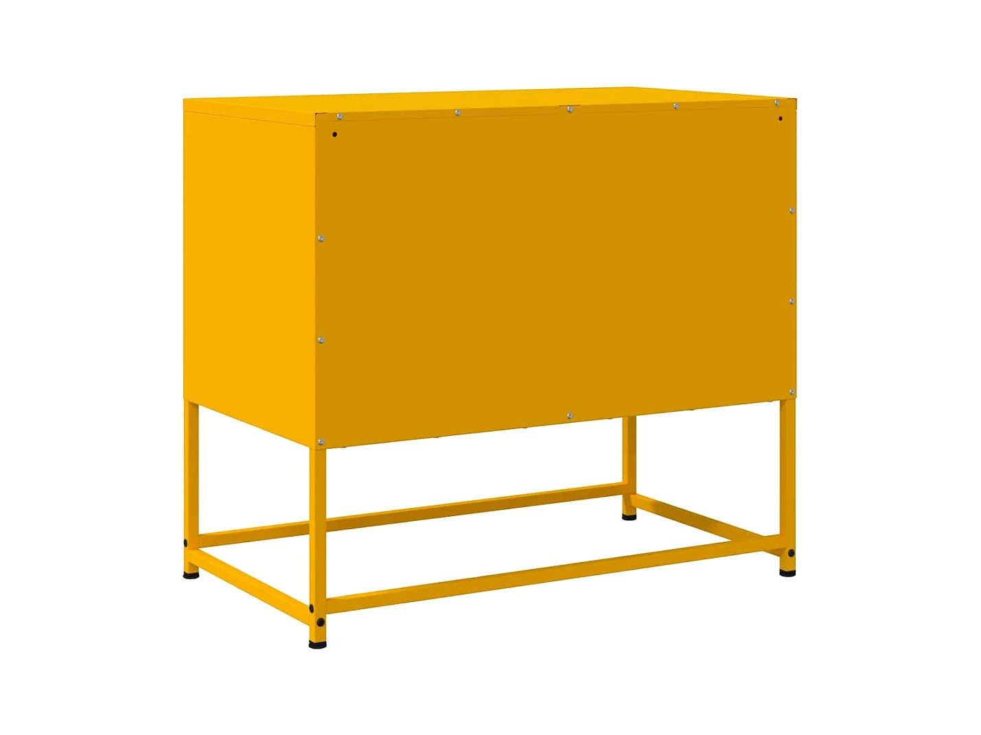 Mueble de TV amarillo mostaza 68,5x39x60,5 cm acero