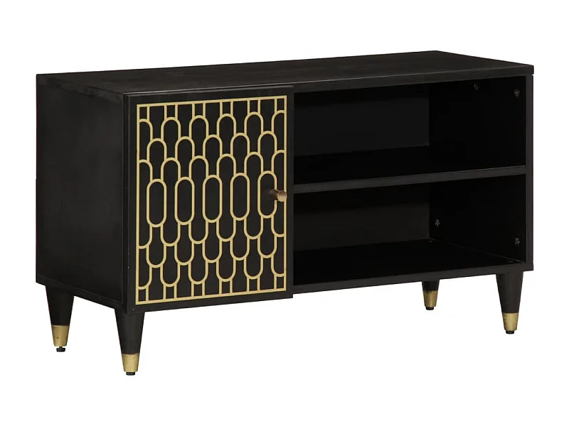 Mobile TV 80x31,5x46 cm in legno massello di mango