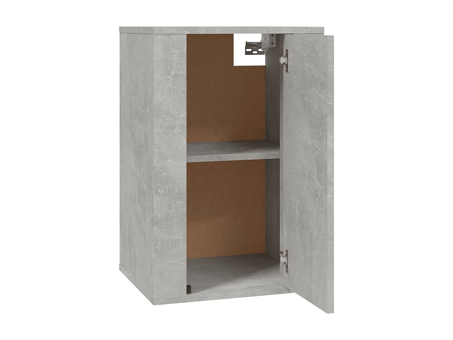 Mueble de TV de pared de 2 piezas, gris hormigón, 40x34,5x60 cm