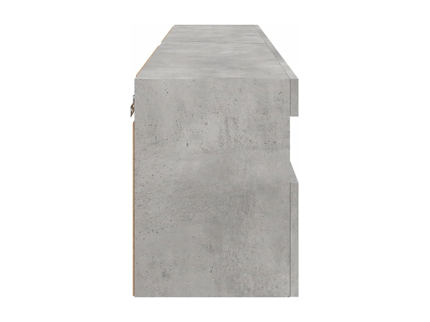 Mobili TV a parete e luci LED 2 pezzi grigio cemento 60x30x40 cm