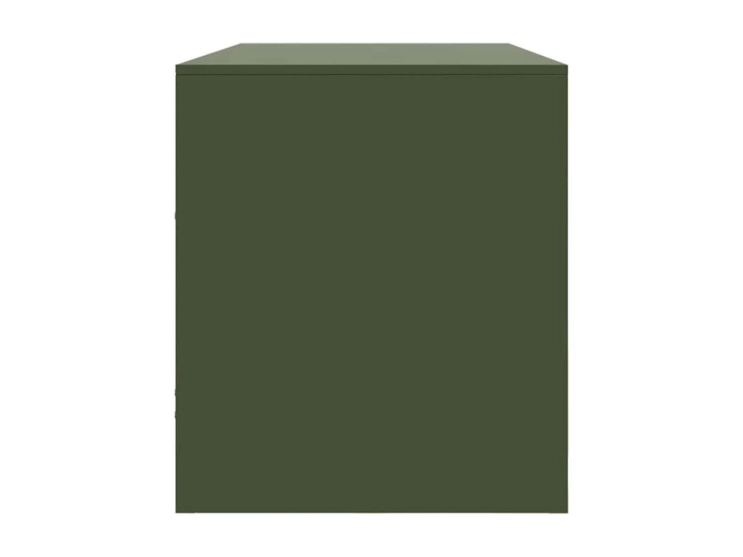 Mueble de TV verde oliva 99x39x44 cm acero