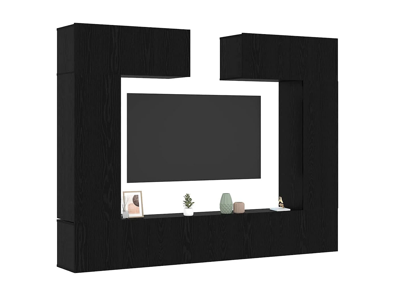 Ensemble meuble TV 6 pcs Chêne noir 100 x 30 x 30 cm