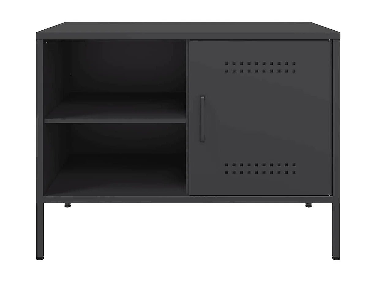 Zwarte tv-kast 68x39x50,5 cm staal