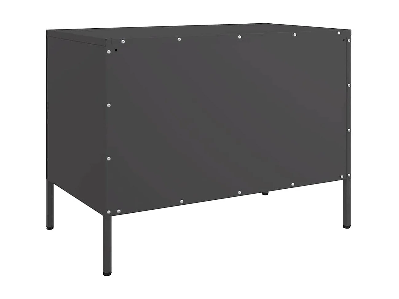 Zwarte tv-kast 68x39x50,5 cm staal