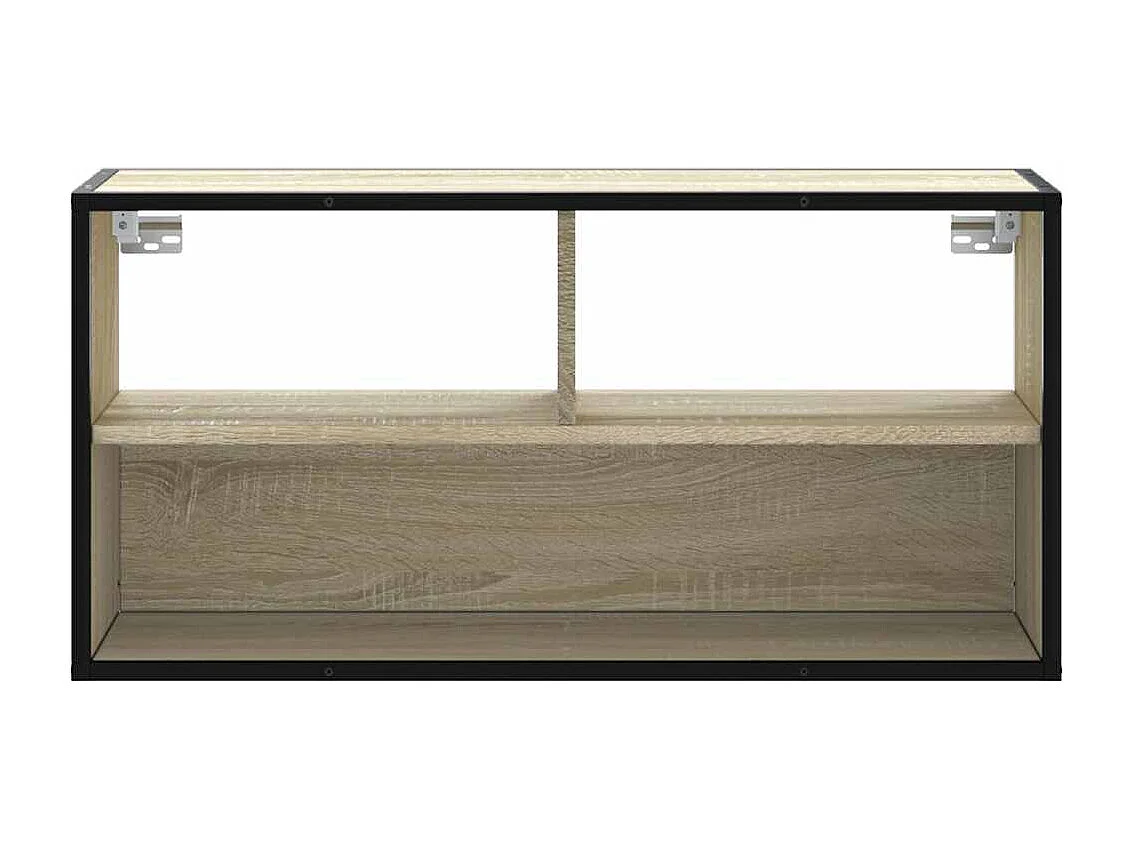 Sonoma eiken tv-kast 80x31x39,5 cm bewerkt hout en metaal