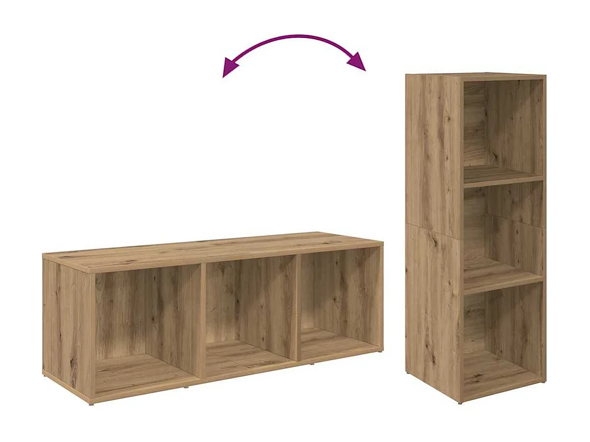 Ensemble meuble TV 2 pcs Chêne artisanal Bois d'ingénierie
