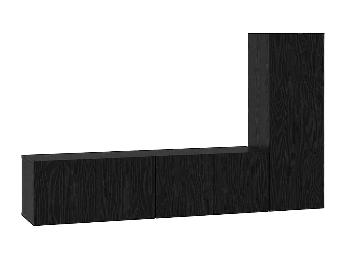 Ensemble meuble TV 3 pcs Chêne noir 160 x 30 x 30 cm