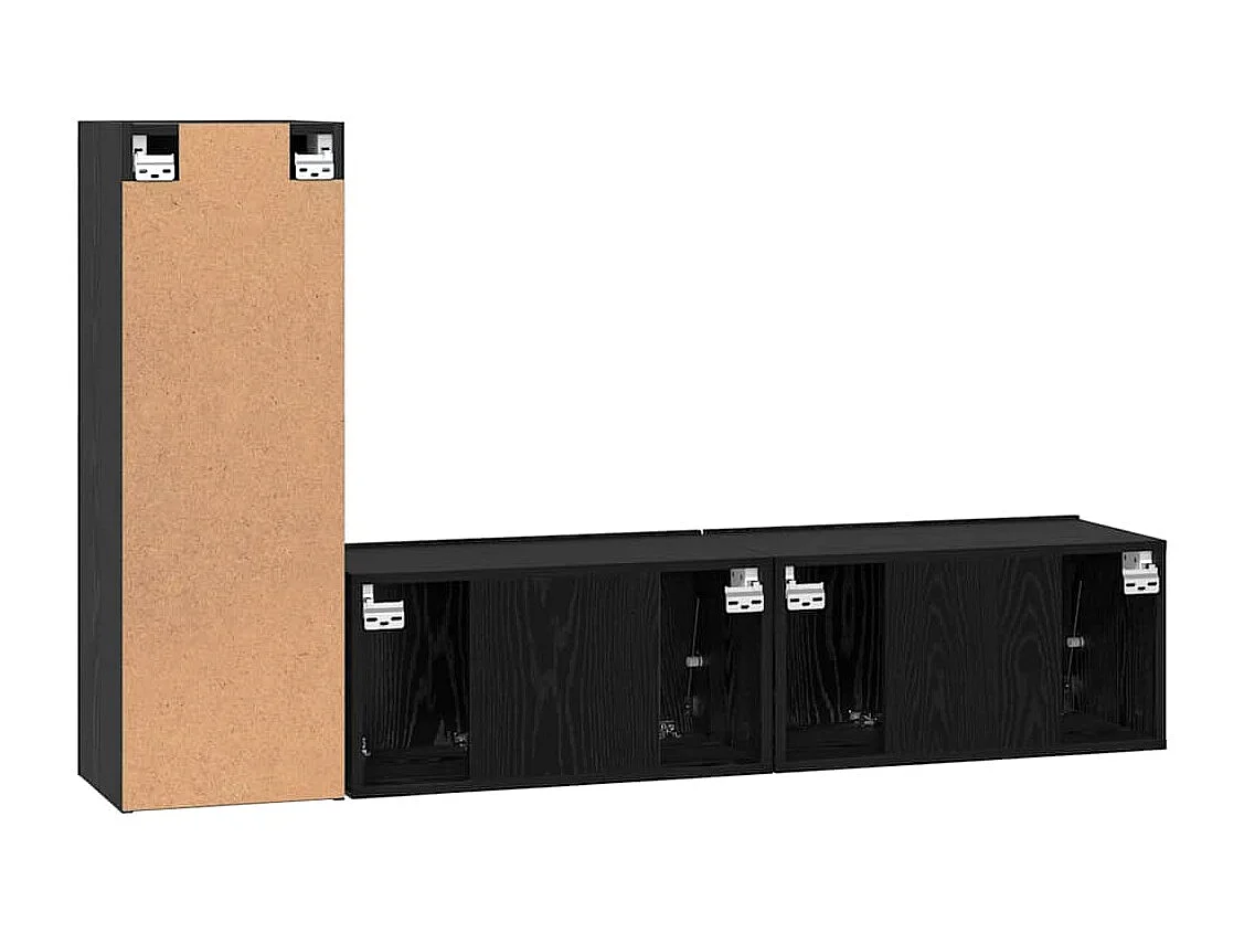 Ensemble meuble TV 3 pcs Chêne noir 160 x 30 x 30 cm