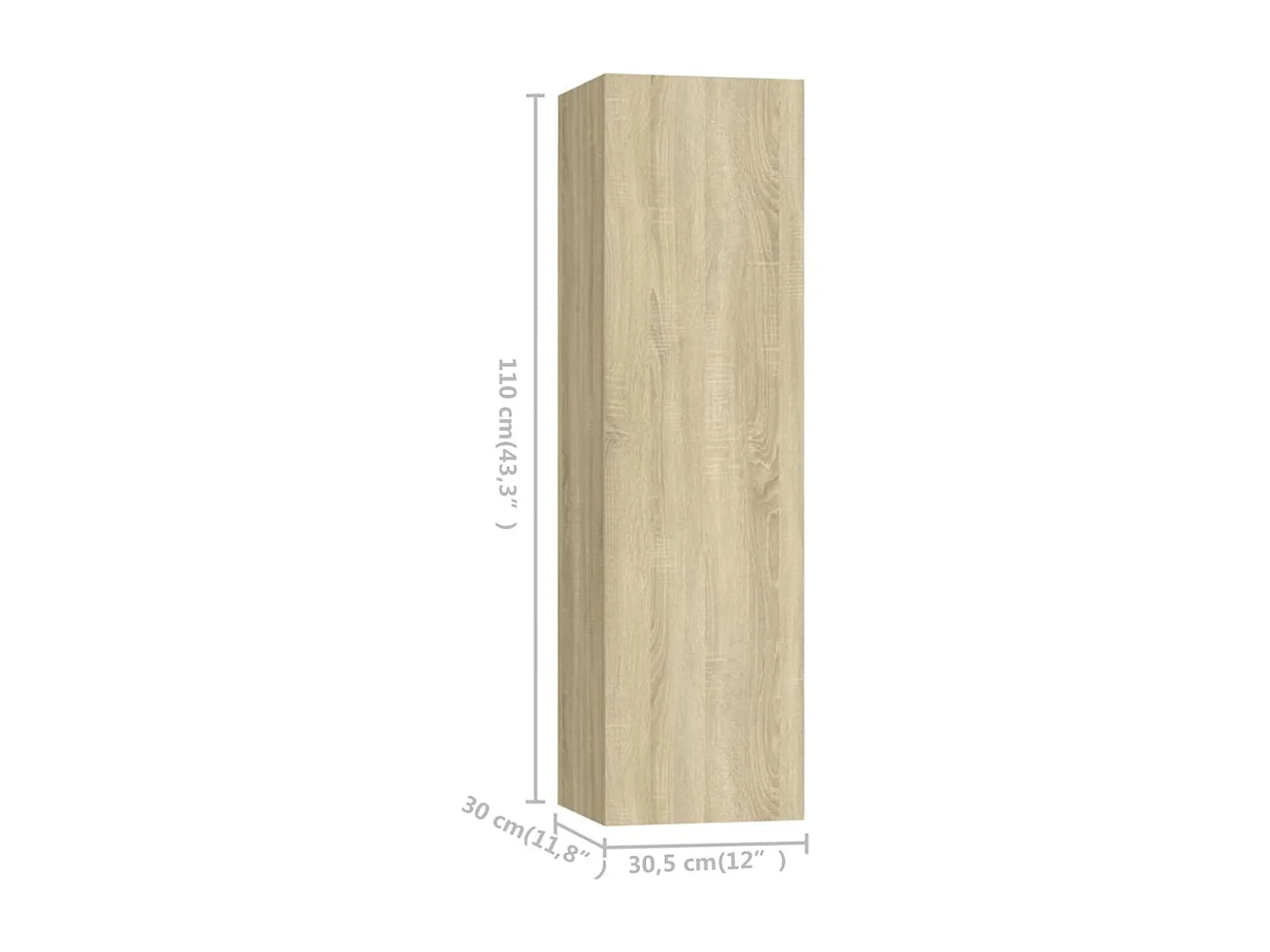 Set di mobili TV da 5 pezzi in legno ingegnerizzato Sonoma Oak