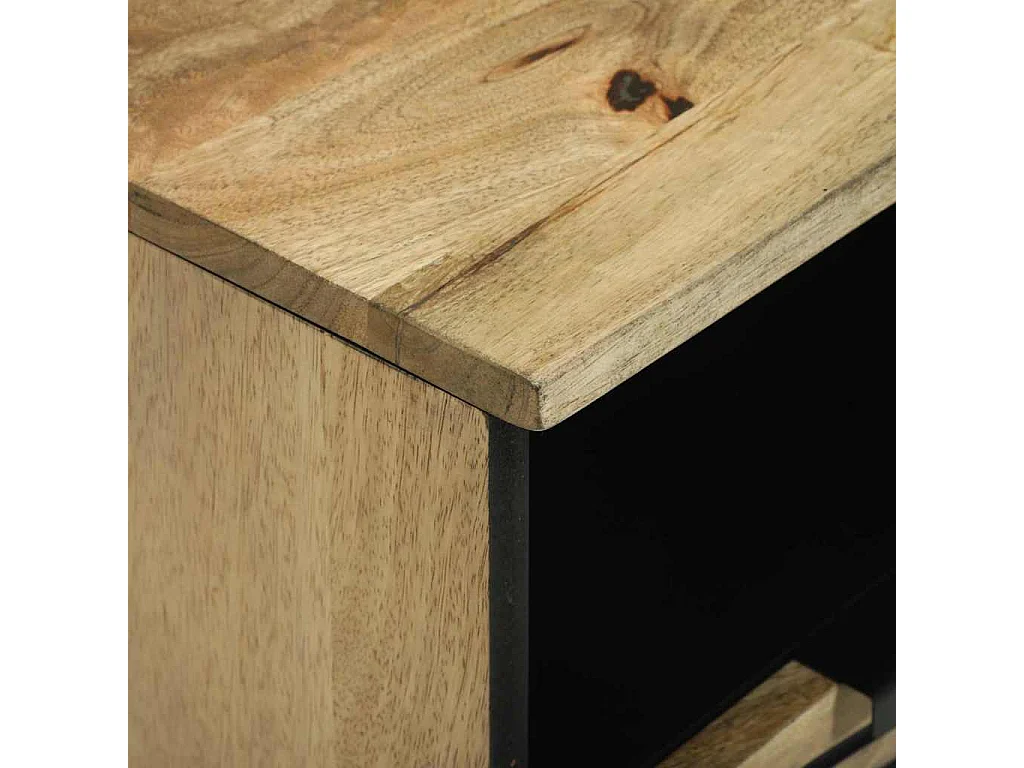 Meuble TV Marron 100 x 33 x 46 cm bois de manguier massif