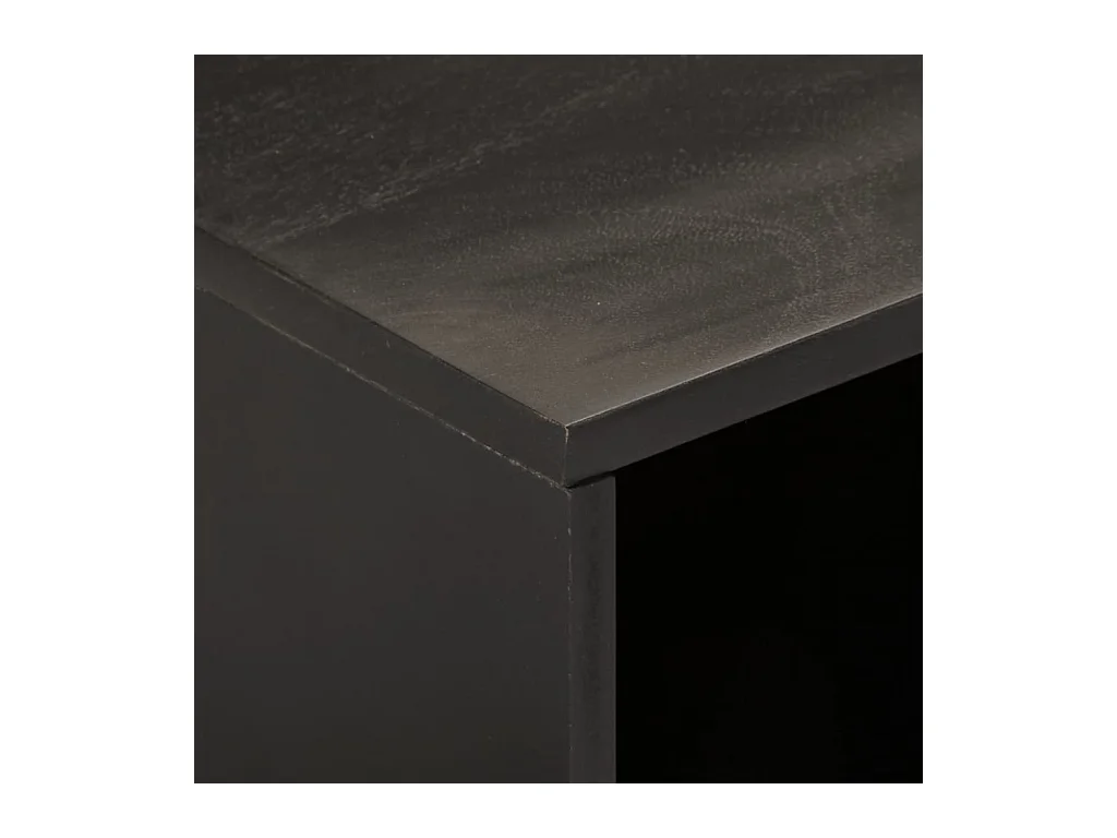 Mobile TV nero 80x31x46 cm in legno massello di mango