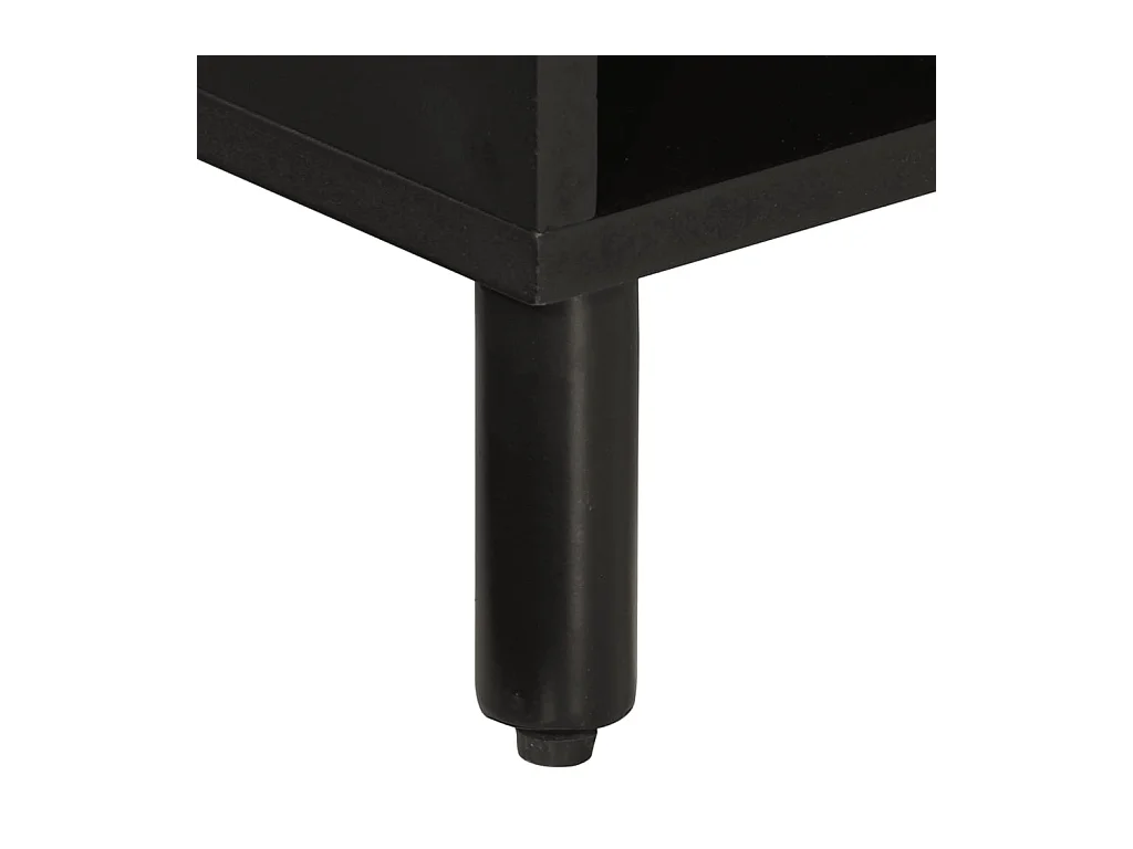 Mobile TV nero 80x31x46 cm in legno massello di mango