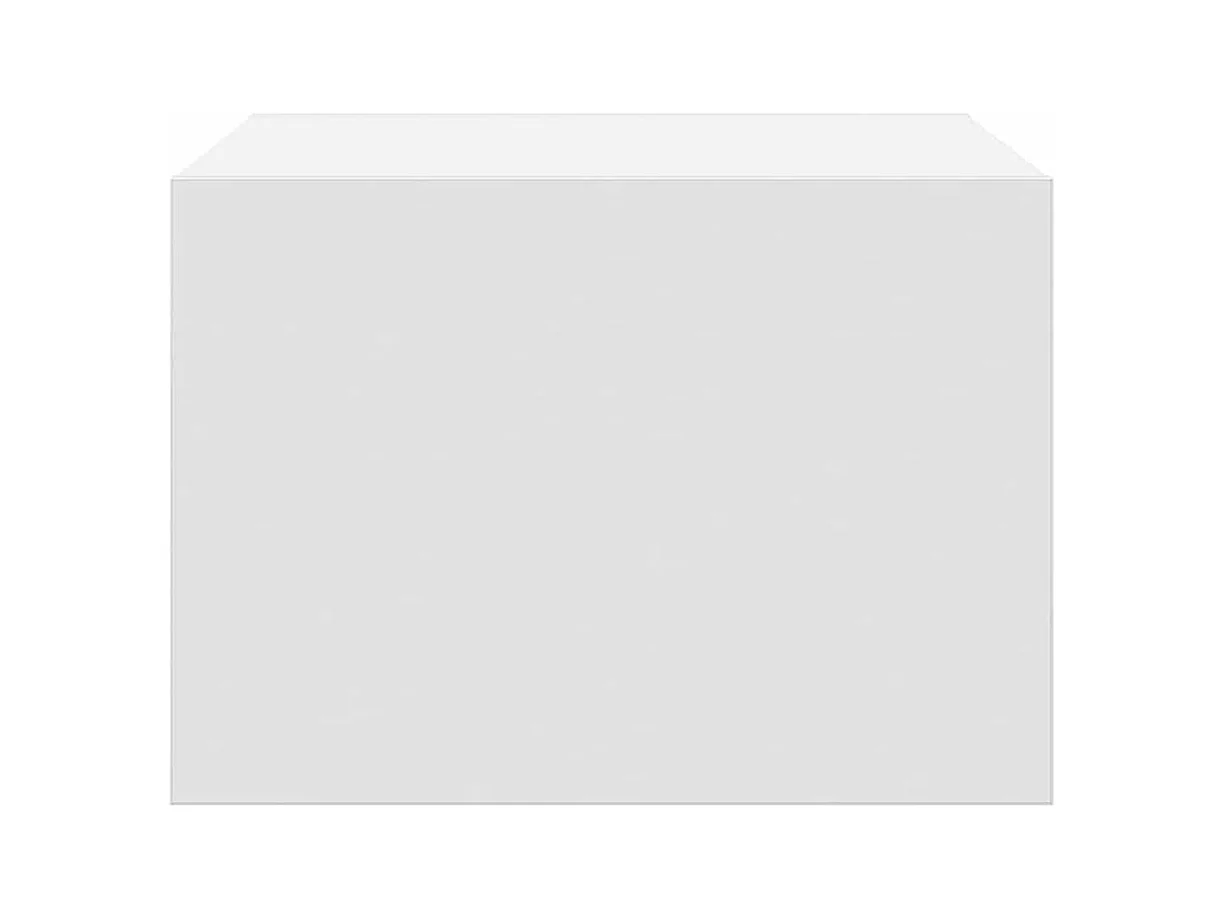 Comodini da parete con luci LED 2 pezzi bianchi