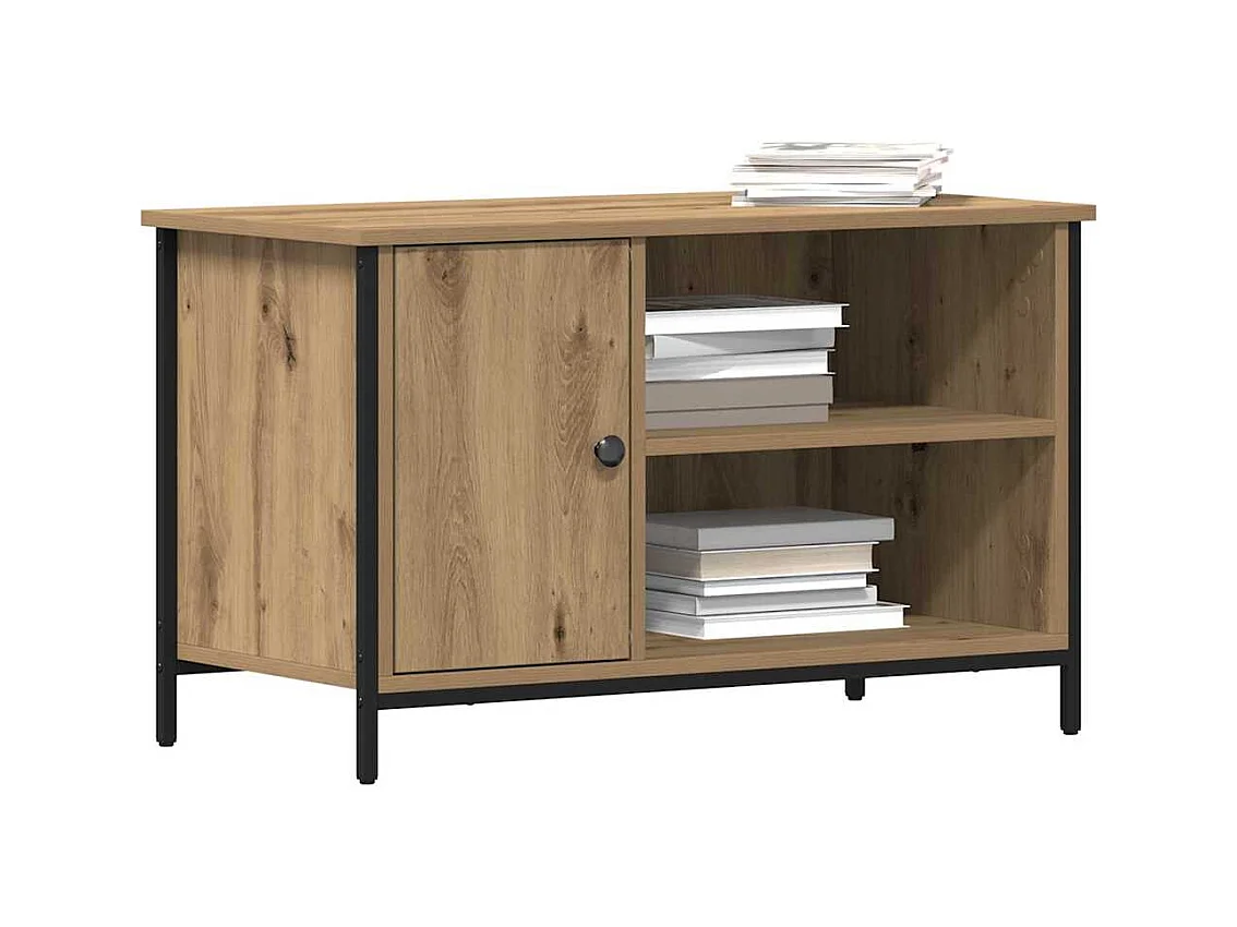 Meuble TV chêne artisanal 80 x 40 x 50 cm Bois d'ingénierie