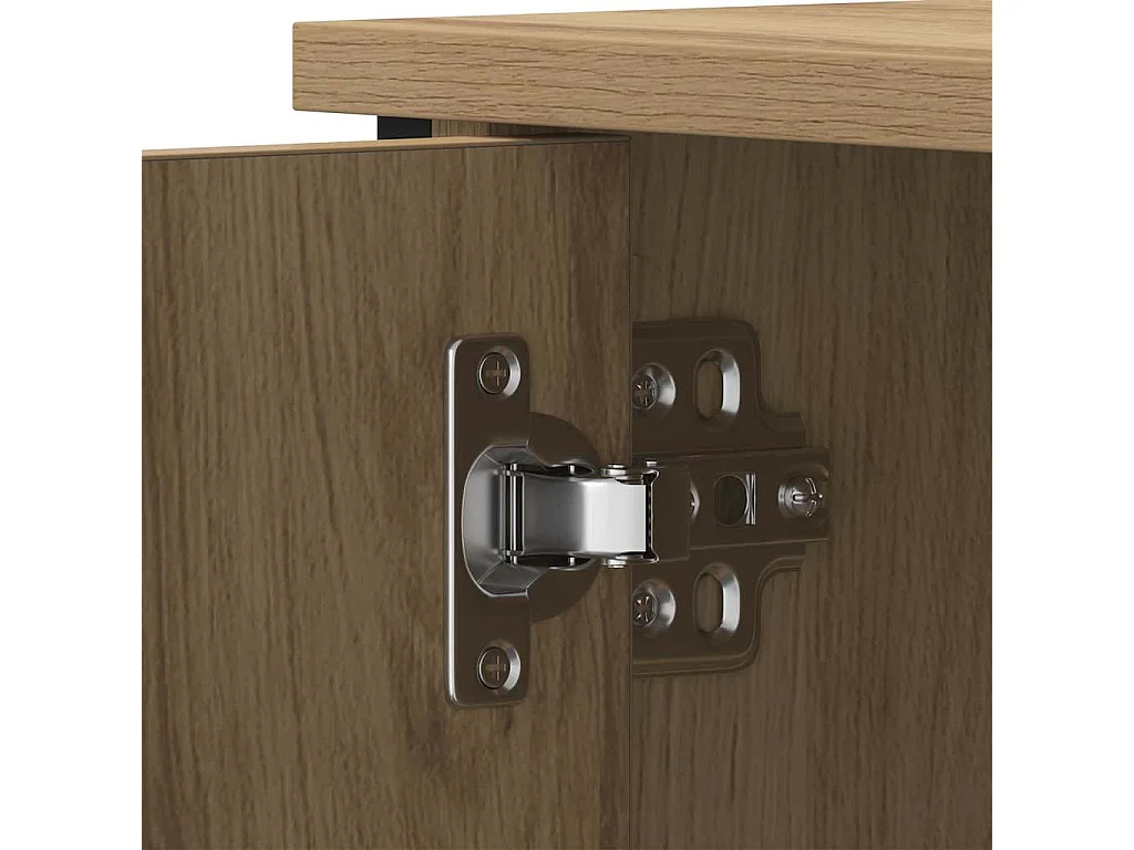 Meuble TV chêne artisanal 80 x 40 x 50 cm Bois d'ingénierie