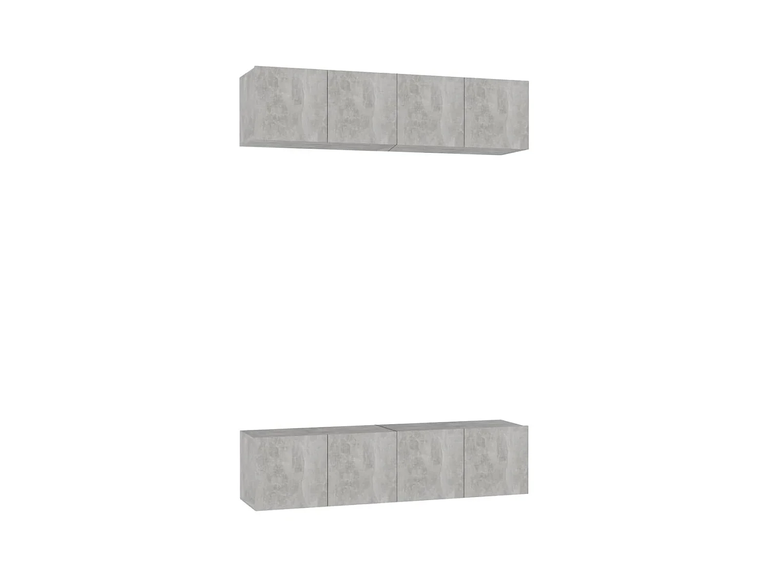 TV-kast 4-delig Betongrijs 60x30x30 cm Bewerkt hout