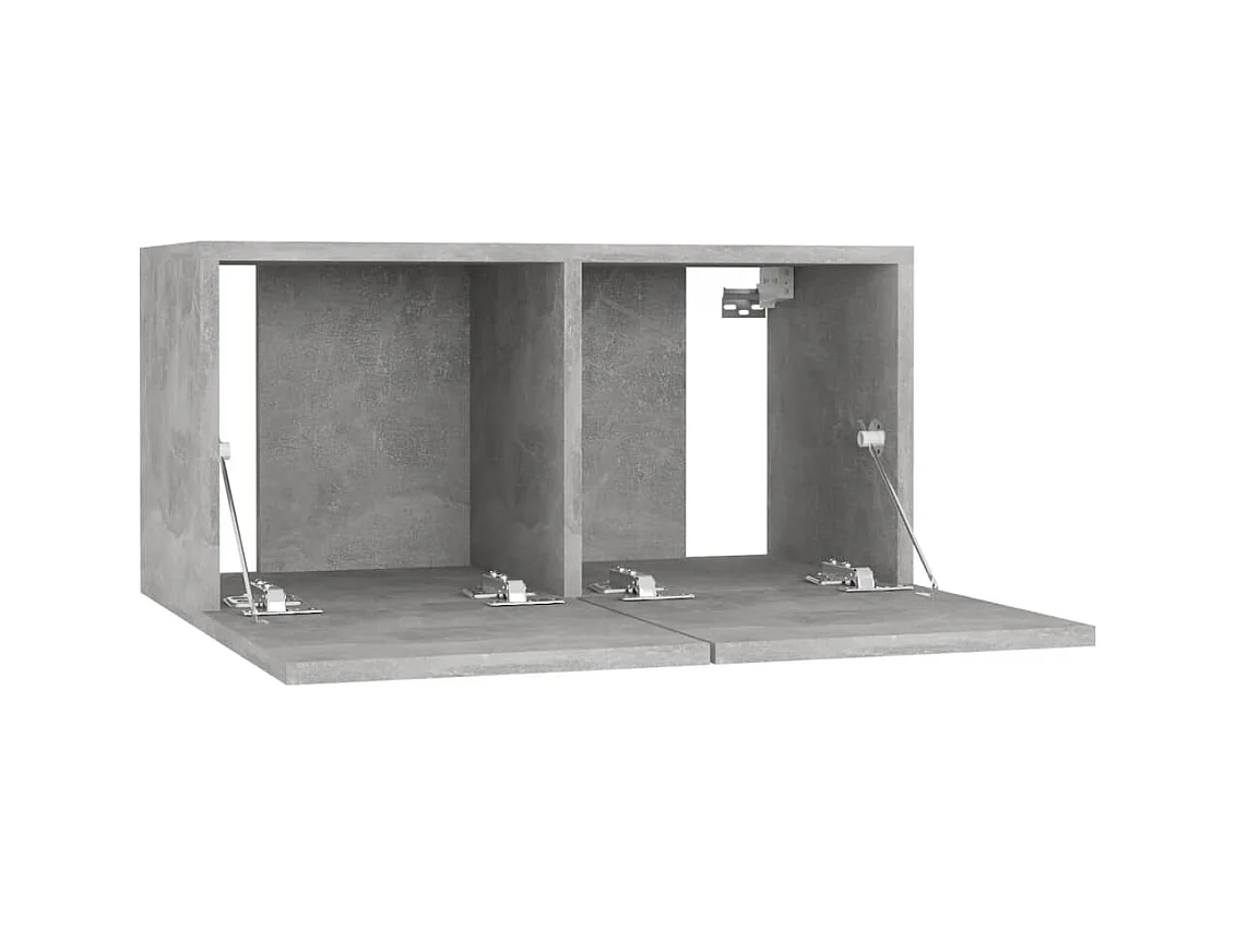 TV-kast 4-delig Betongrijs 60x30x30 cm Bewerkt hout