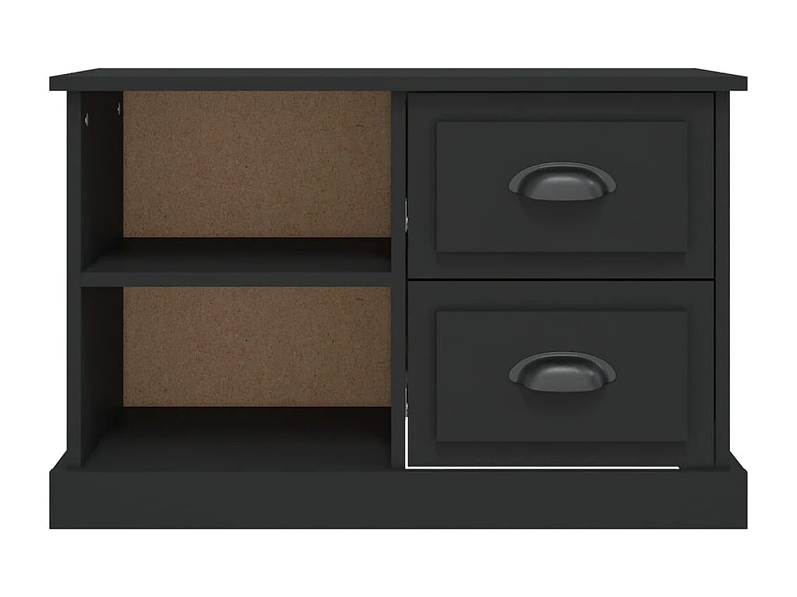 Zwarte tv-kast 73x35,5x47,5 cm van bewerkt hout