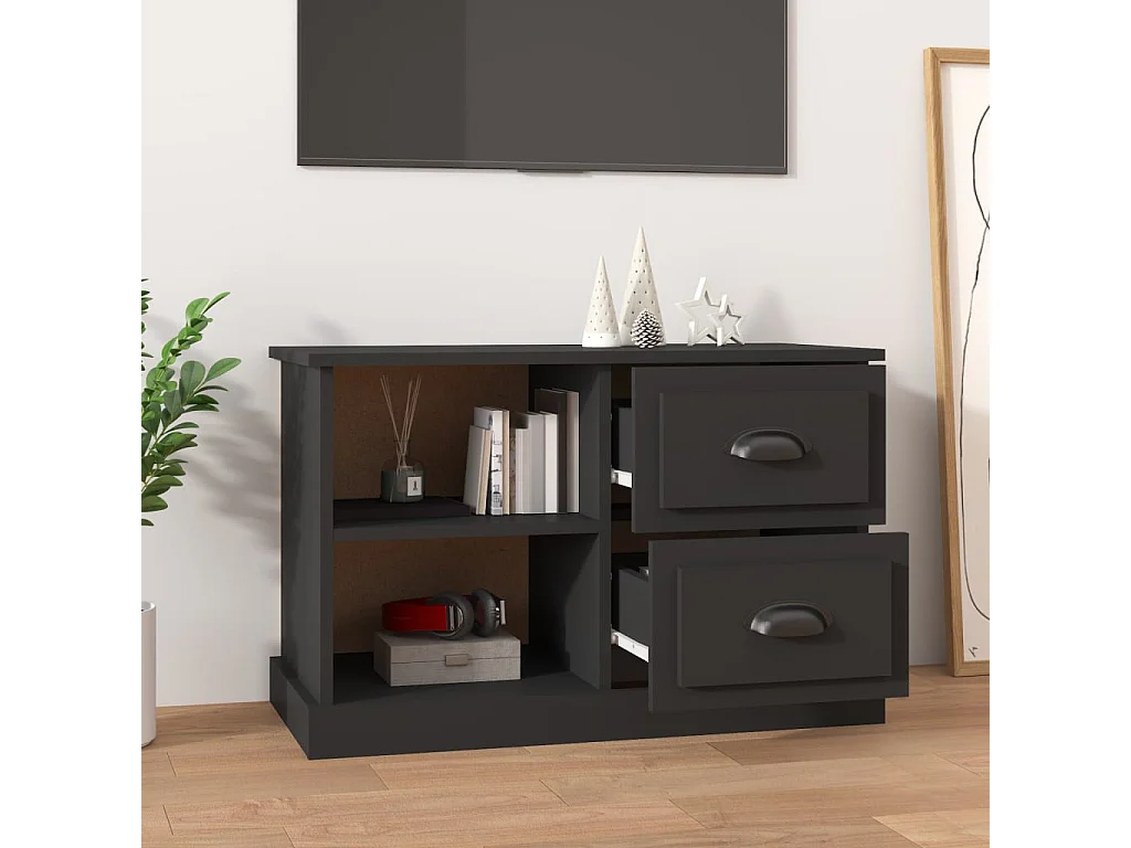 Mobile TV nero 73x35,5x47,5 cm in legno ingegnerizzato