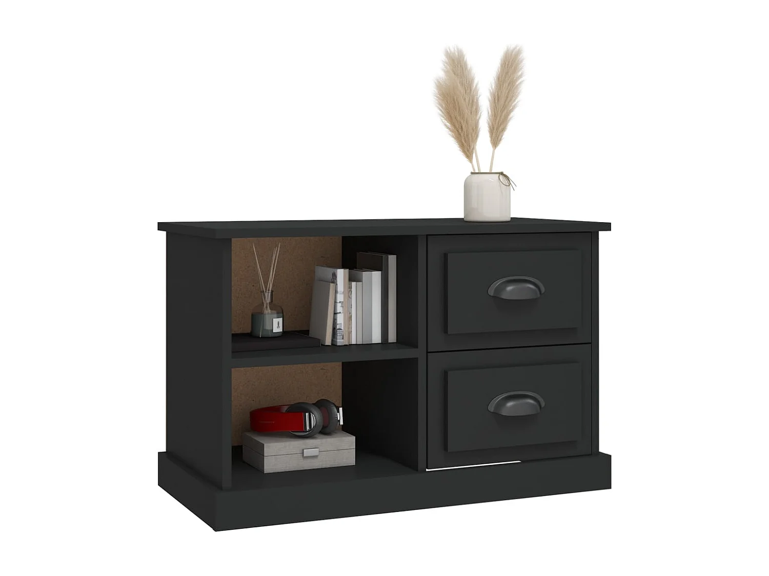 Mobile TV nero 73x35,5x47,5 cm in legno ingegnerizzato