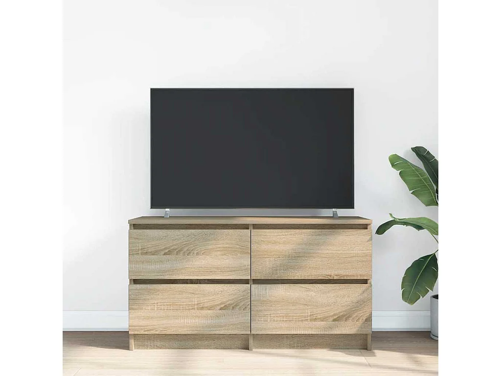 Meuble TV chêne sonoma 100x35x54 cm bois d'ingénierie