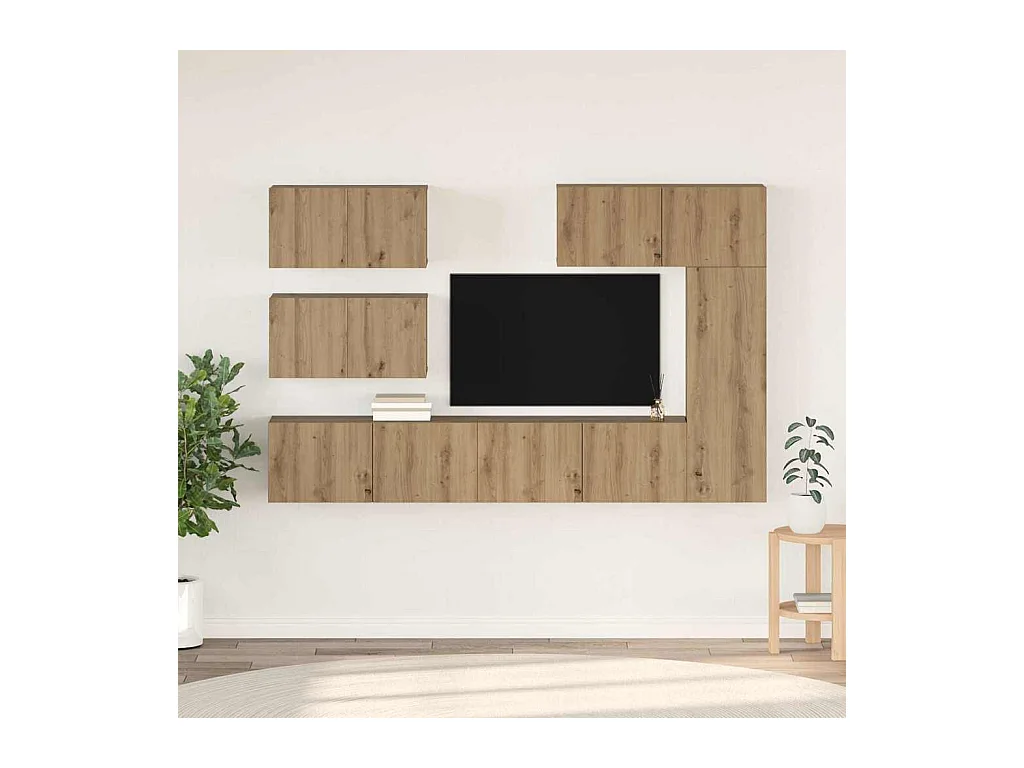 Ensemble meuble TV 6 pcs chêne artisanal 30,5 x 30 x 90 cm