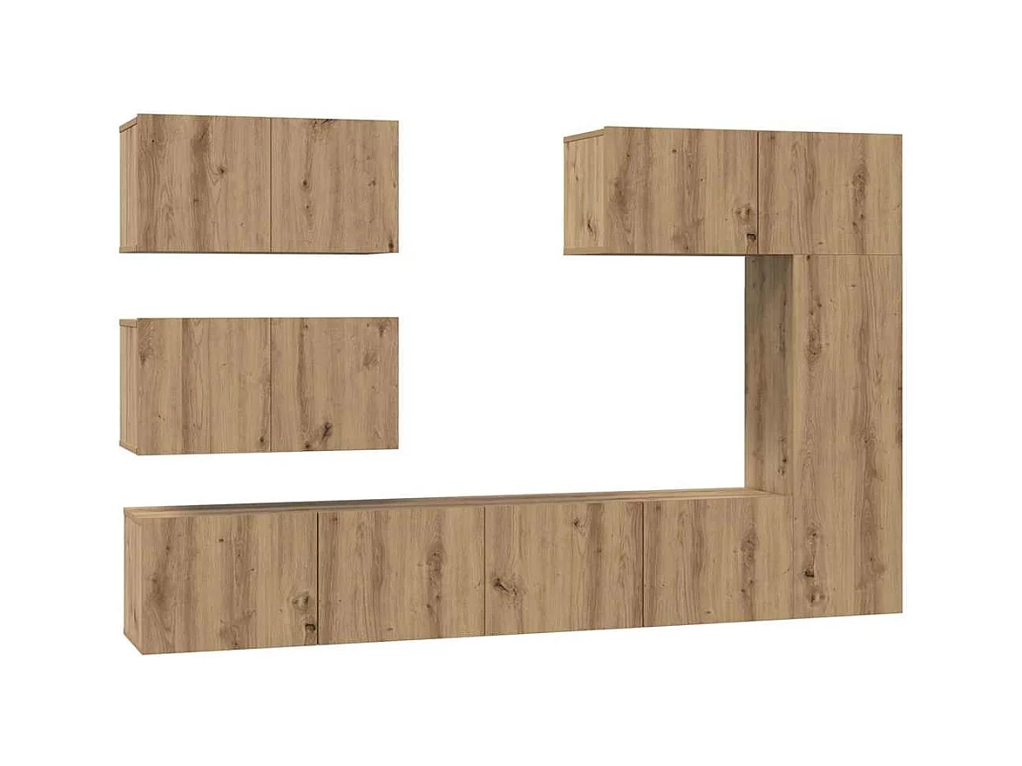 Ensemble meuble TV 6 pcs chêne artisanal 30,5 x 30 x 90 cm