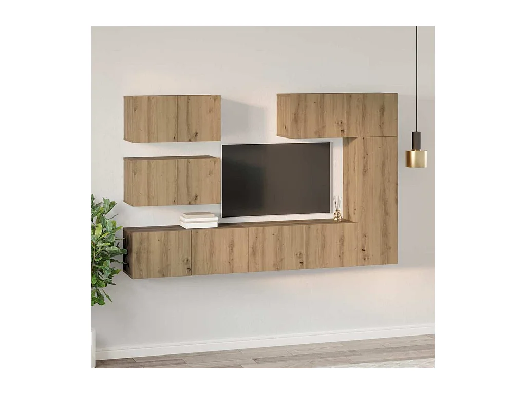 Ensemble meuble TV 6 pcs chêne artisanal 30,5 x 30 x 90 cm