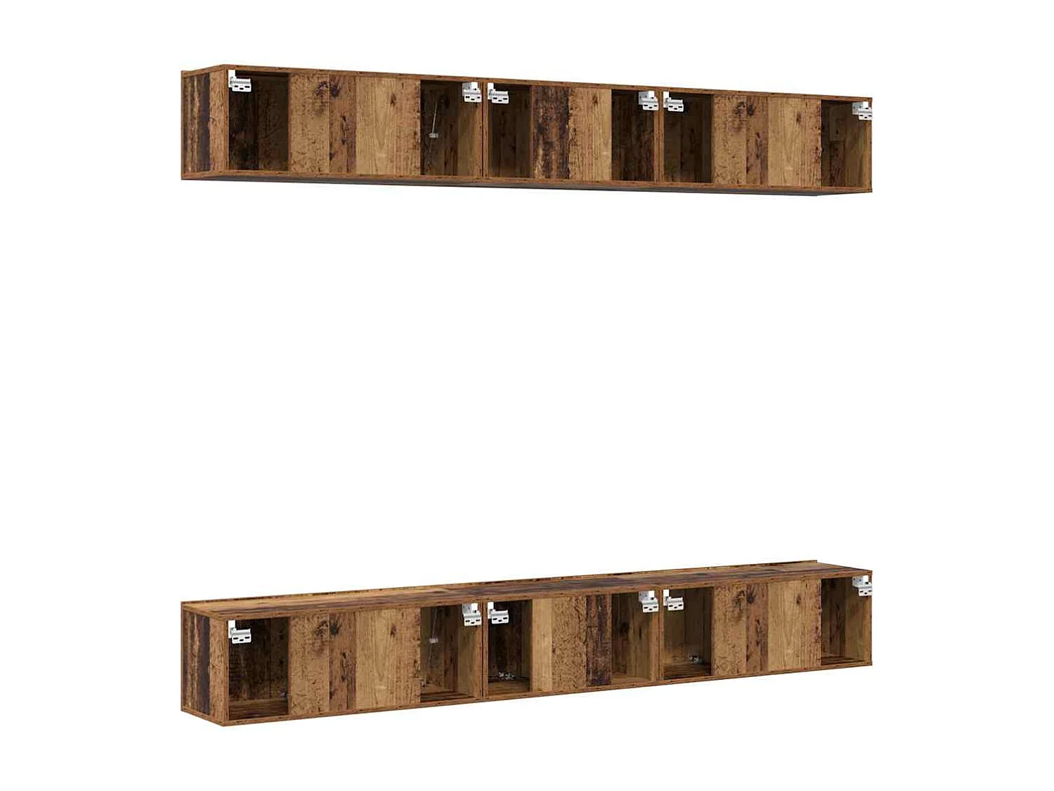 Set di mobili TV da 6 pezzi, legno anticato, 80 x 30 x 30 cm