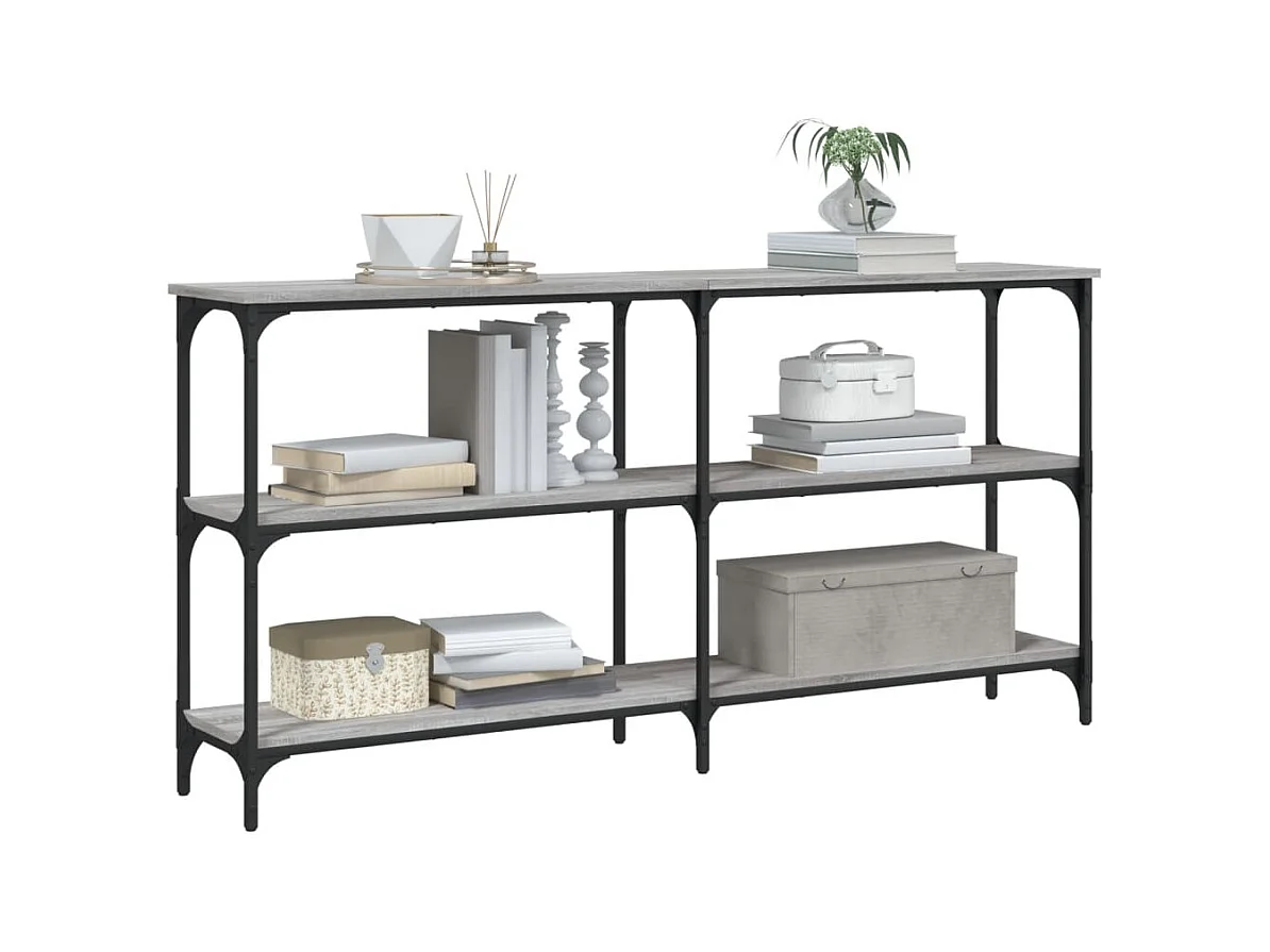 Consolle Sonoma grigio 150x29x75 cm in legno ingegnerizzato