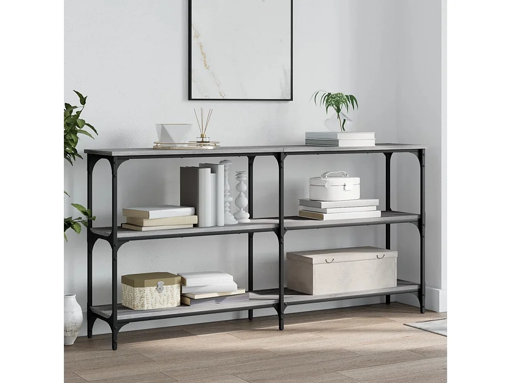 Sonoma consoletafel grijs 150x29x75 cm bewerkt hout