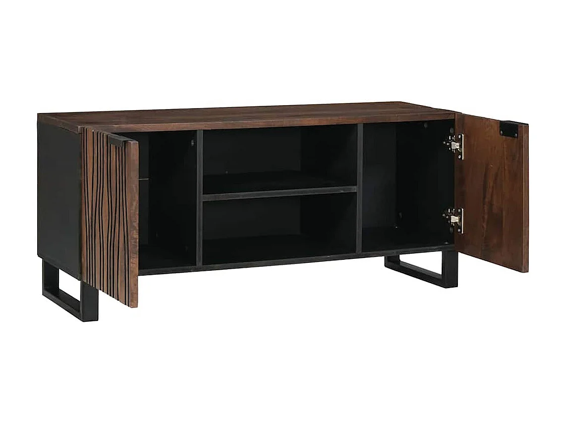Meuble TV Marron 160 x 30 x 30.5 cm bois de manguier massif
