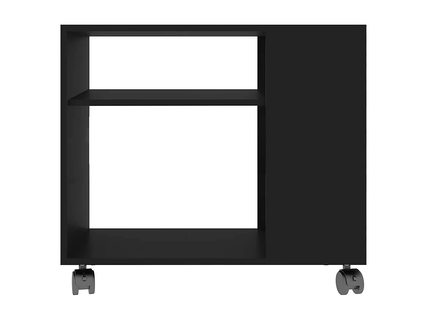 Bijzettafel Zwart 70x35x55 cm Bewerkt hout