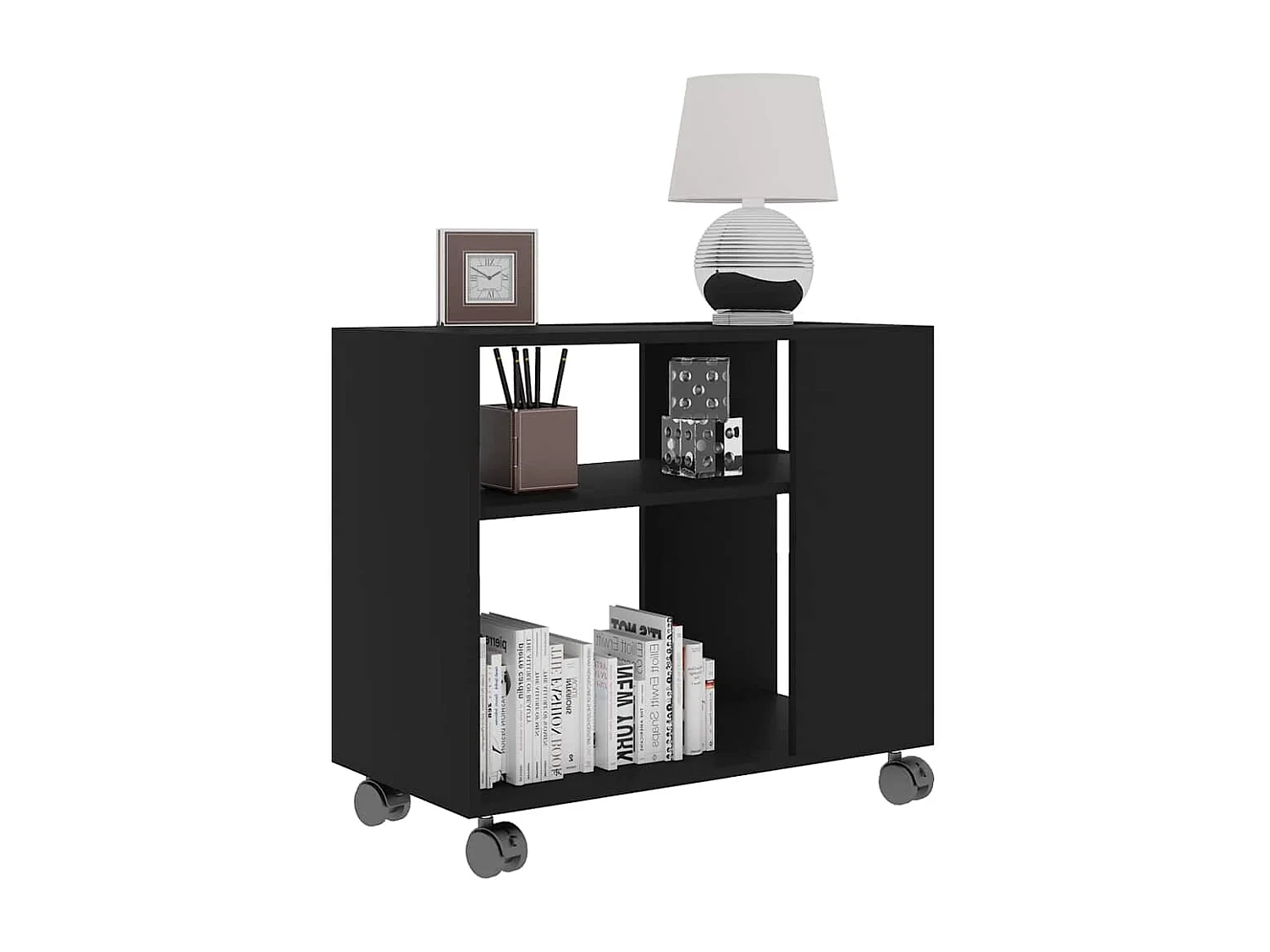 Table d'appoint Noir 70x35x55 cm Bois d'ingénierie