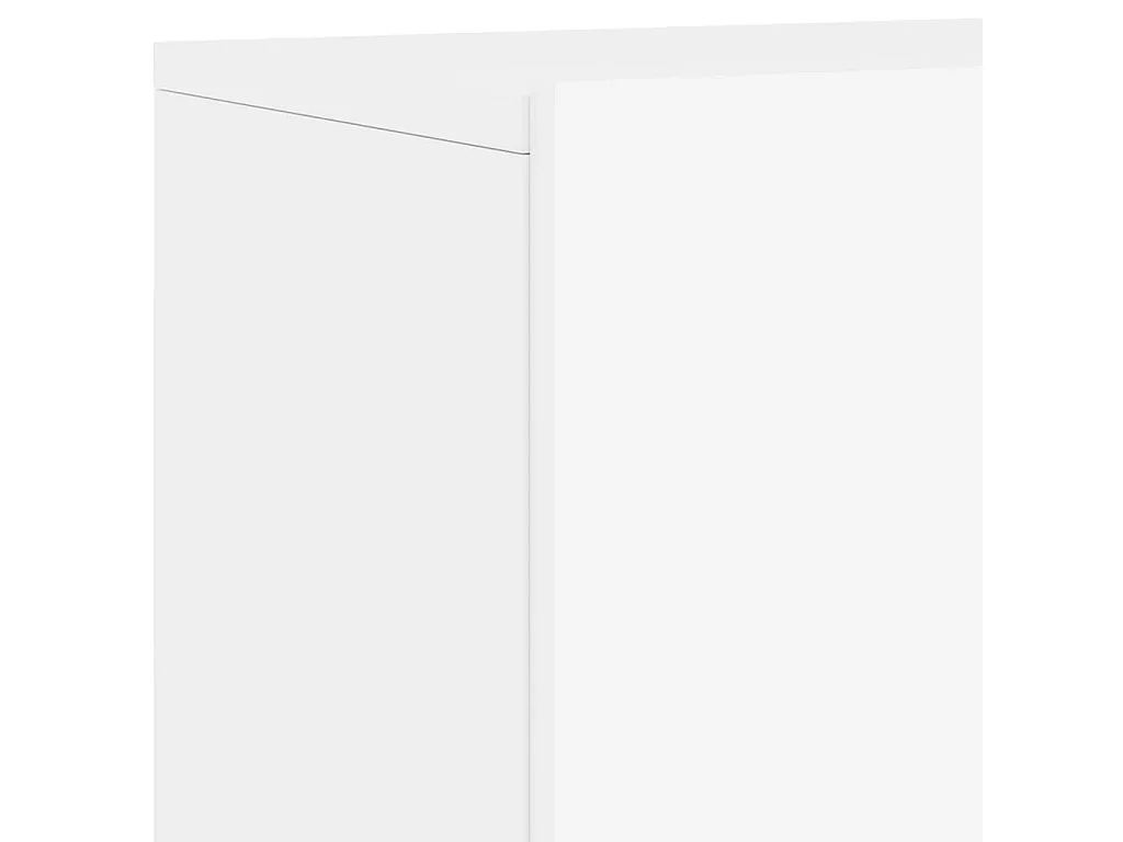 Unités murales TV 5 pcs blanc bois d'ingénierie
