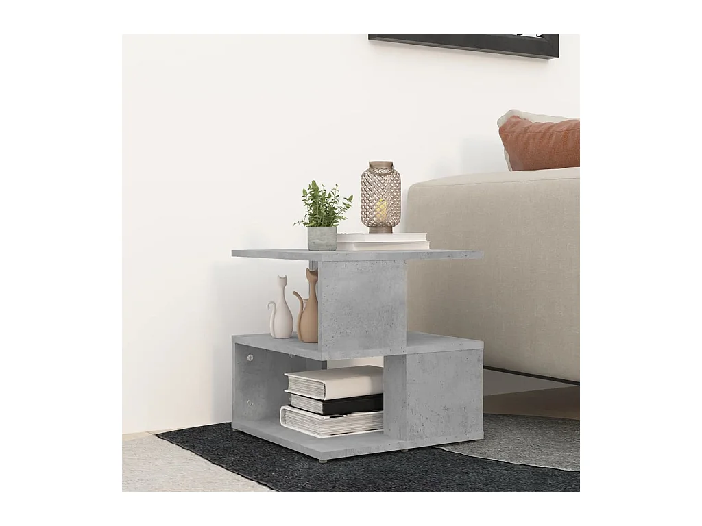 Betongrijze bijzettafel 40x40x40 cm spaanplaat