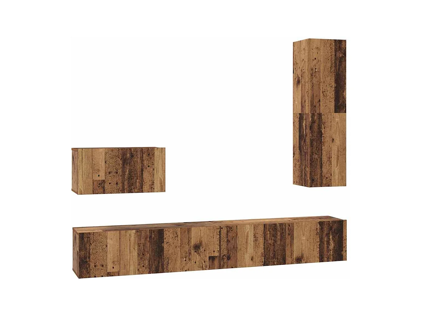 TV-Schrank-Set 4-tlg. Antikholz 200 x 30 x 30 cm