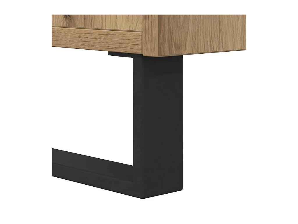 Tavolino da caffè in rovere fatto a mano 80 x 80 x 36,5 cm Legno ingegnerizzato