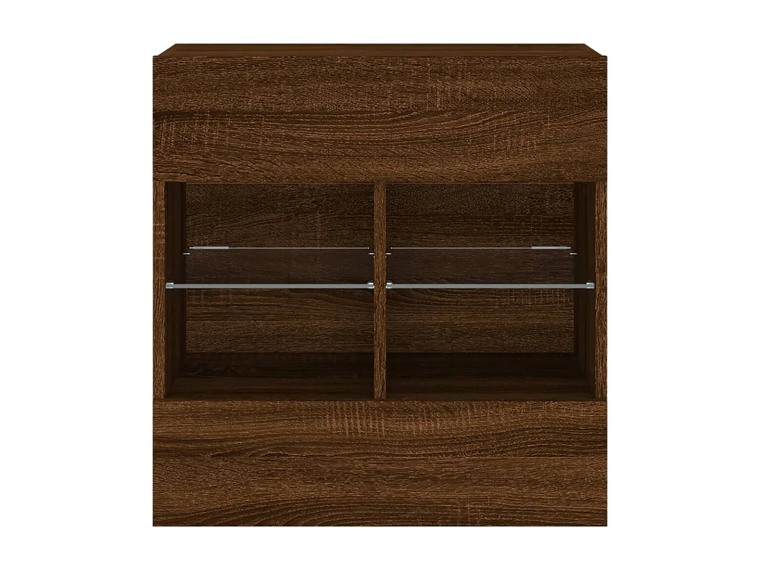 TV-Wandschrank mit LED-Beleuchtung, Eiche braun, 58,5 x 30 x 60,5 cm