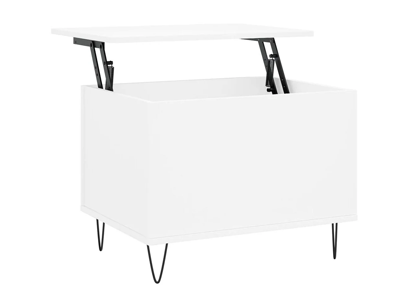 Table basse Blanc 60x44,5x45 cm Bois d'ingénierie