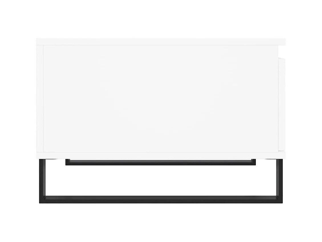 Table basse blanc 55x55x36,5 cm bois d'ingénierie