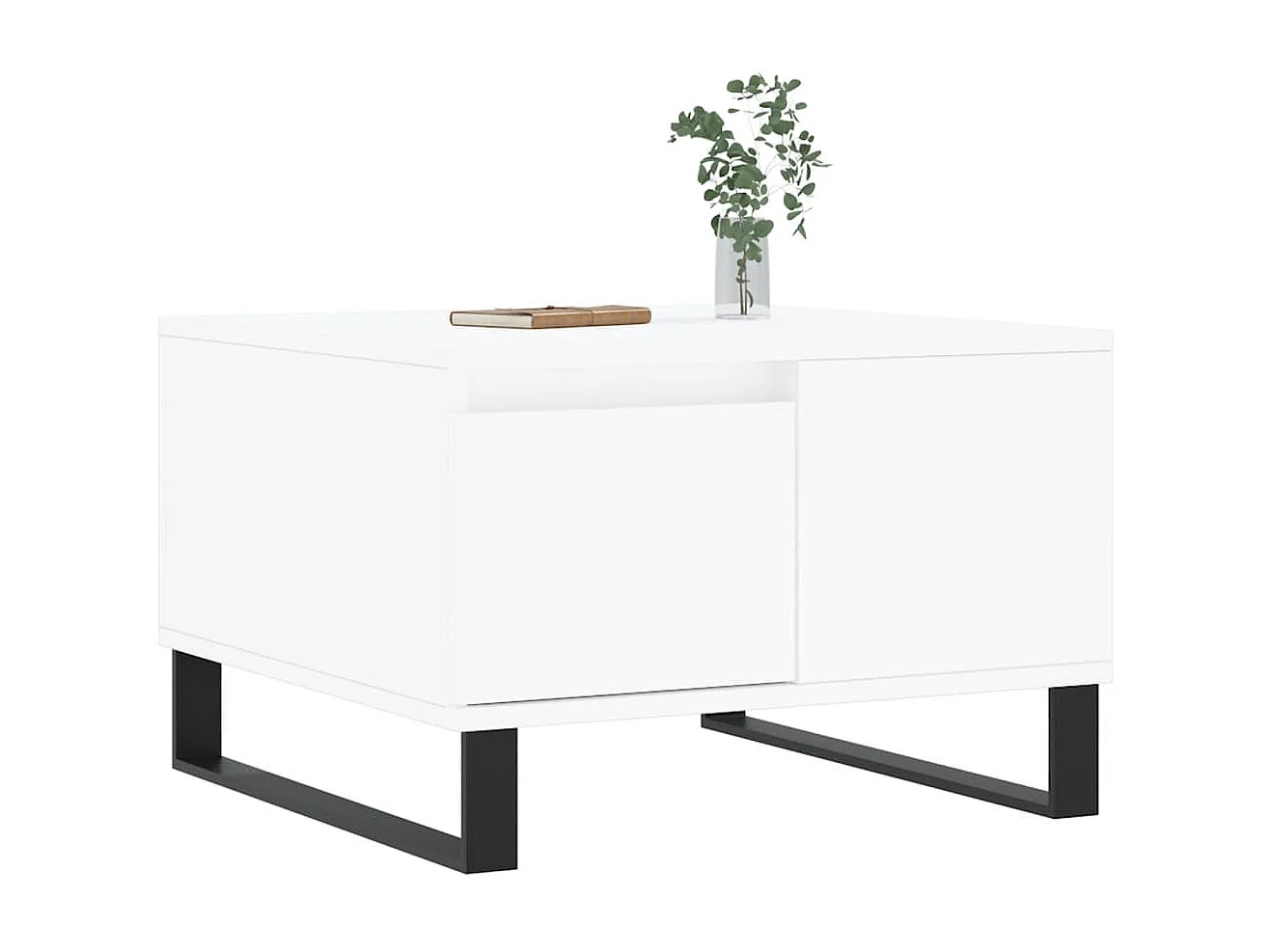 Table basse blanc 55x55x36,5 cm bois d'ingénierie