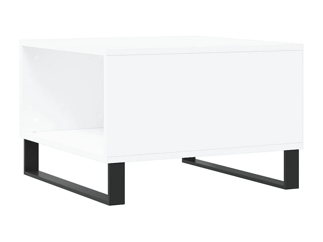 Table basse blanc 55x55x36,5 cm bois d'ingénierie