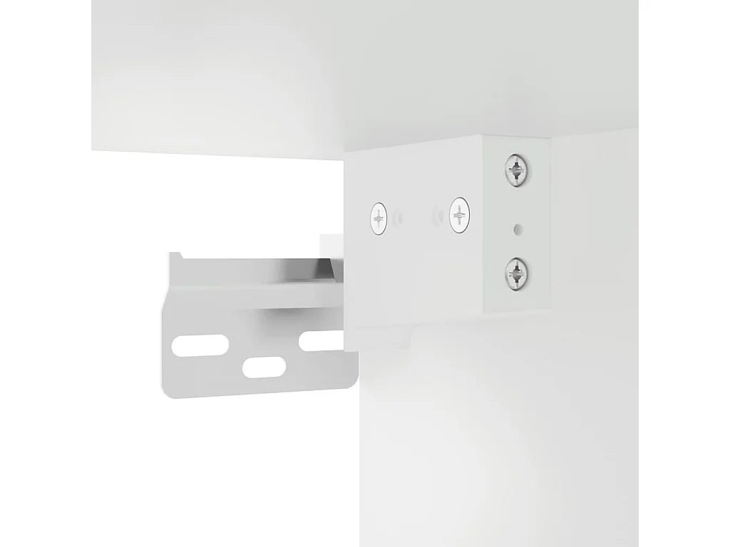 Mobile porta TV a parete con LED bianco 180x31x45 cm